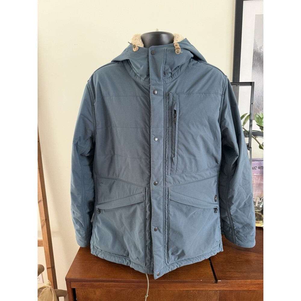 Relwen Channel Boarder Jacket Mens XL Slate Insulated Hooded Sherpa Ski Parka